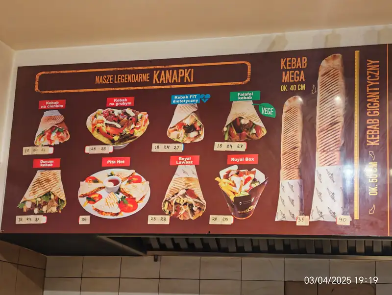 Tablica nad ladą